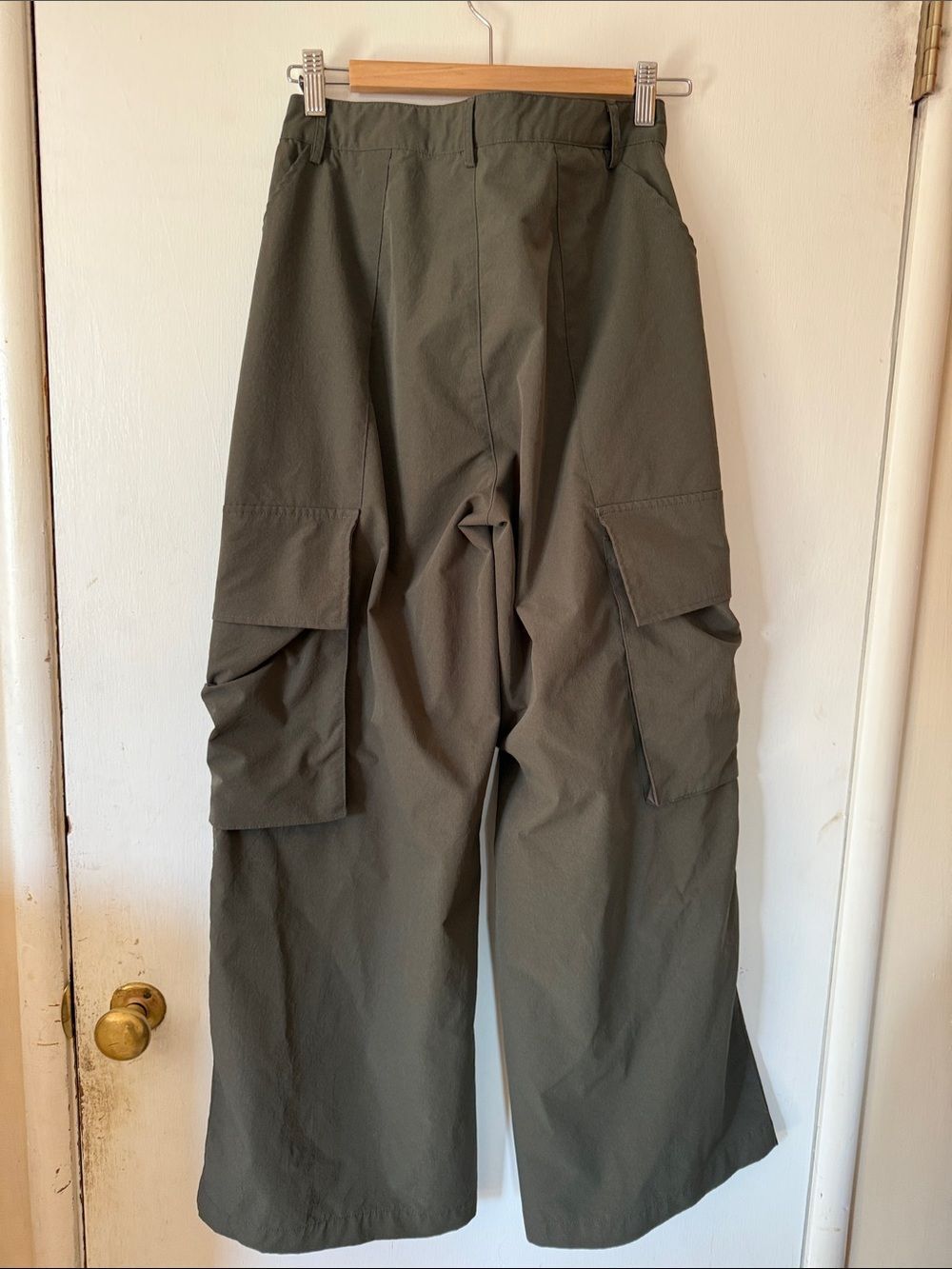 Cider Olive Green Wide Cargo Stretch Trousers Pants Size Small - Picture 4 of 10